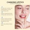 BAYUELSWU Color Changing Lipstick, 2PCS Color Changing Lipstick Gold Foil for Women and Men, Long Lasting 24 Hours Moisturizing view 4