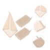 BAZEITFLOW 3pcs Ramie Face Wash Towels Soft Absorbent Bath Cloths for Stylish Design for Home Use for Family and Daily Skincare Routine view 3