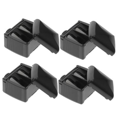 DEARMAMY 4pcs Double Hole Sharpener for Eyeliner and Brow Pencils Adjustable Cosmetic Pencil Sharpener for Women Makeup Tool Cover and Comfortable to Hold Random Color