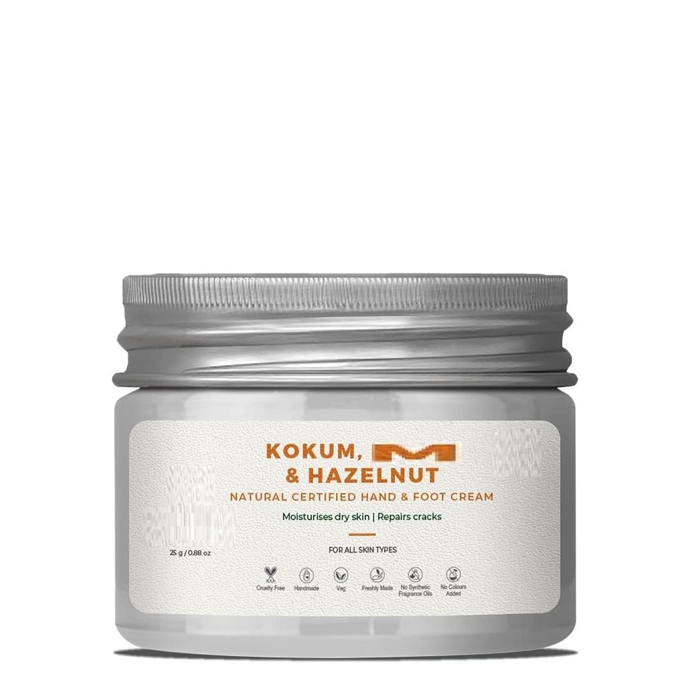 DK Orga.nic & 100% Na.tural H.and & Foot Cream with Kokum, Myrrh & Hazelnut (25g)