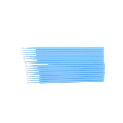 SHERCHPRY 100pcs Disposable Eyelash Extension Cotton Swabs Micro Applicator Brushes for Makeup Light Blue Professional Lash Applicator Tool for Eyelash Extensions