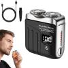 2025 Upgraded Mini Dual-Head Rotary Electric Shaver Portable USB-C Rechargeable IPX7 Waterproof Pocket Razor with High-Speed Quiet Motor & Floating Precision Blades for Home (Black) view 1