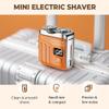 2025 Upgraded Mini Dual-Head Rotary Electric Shaver Portable USB-C Rechargeable IPX7 Waterproof Pocket Razor with High-Speed Quiet Motor & Floating Precision Blades for Home (Black) view 2