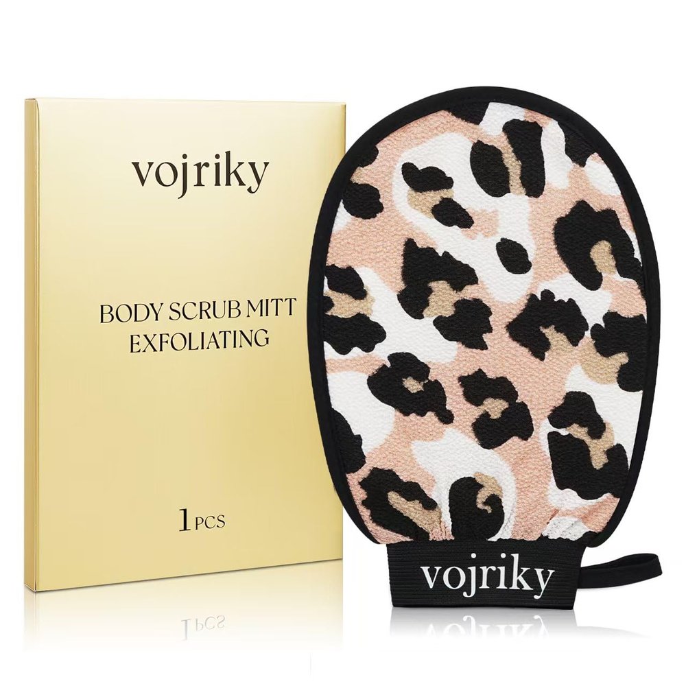 Vojriky 1 PCS Durable Body Scrub, Dead Skin Remover & Body Scrubber Exfoliator, Body Exfoliating Gloves for Shower, washcloth exfoliating, exfoliating Glove for Smooth Skin