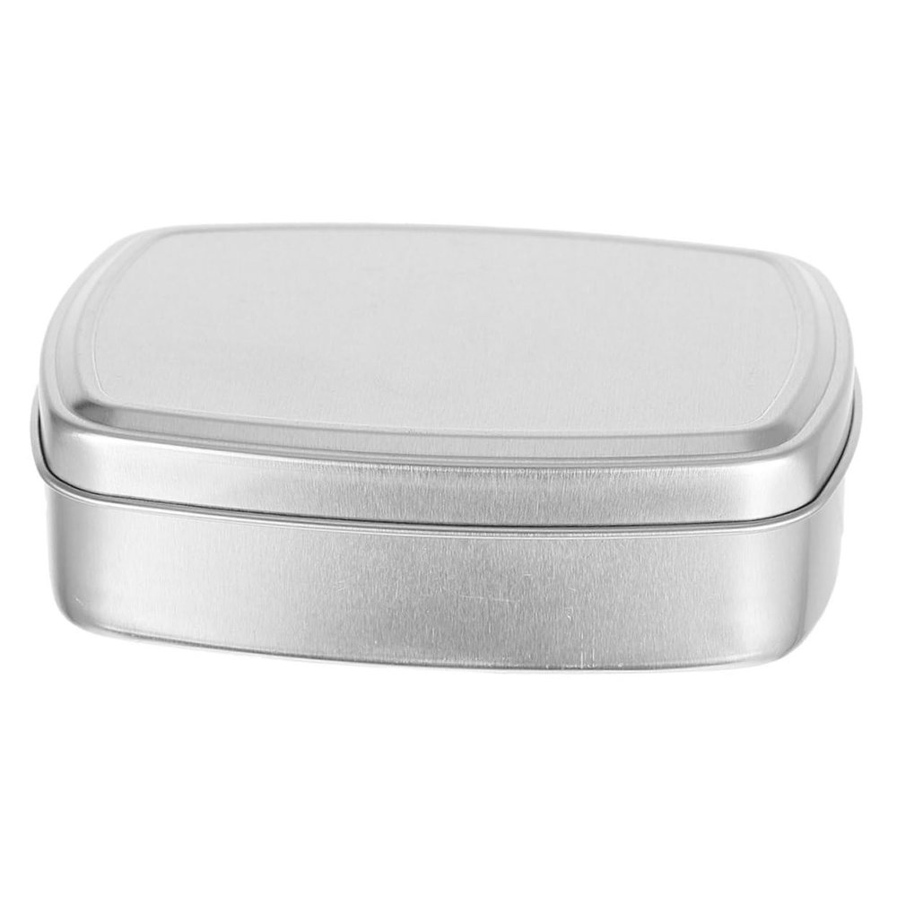BAZEITFLOW Travel Makeup Storage Box Sturdy Aluminum Soap Holder Refillable Cans for Toiletries Box Lid