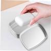 BAZEITFLOW Travel Makeup Storage Box Sturdy Aluminum Soap Holder Refillable Cans for Toiletries Box Lid view 3