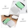 BAZEITFLOW Travel Makeup Storage Box Sturdy Aluminum Soap Holder Refillable Cans for Toiletries Box Lid view 4