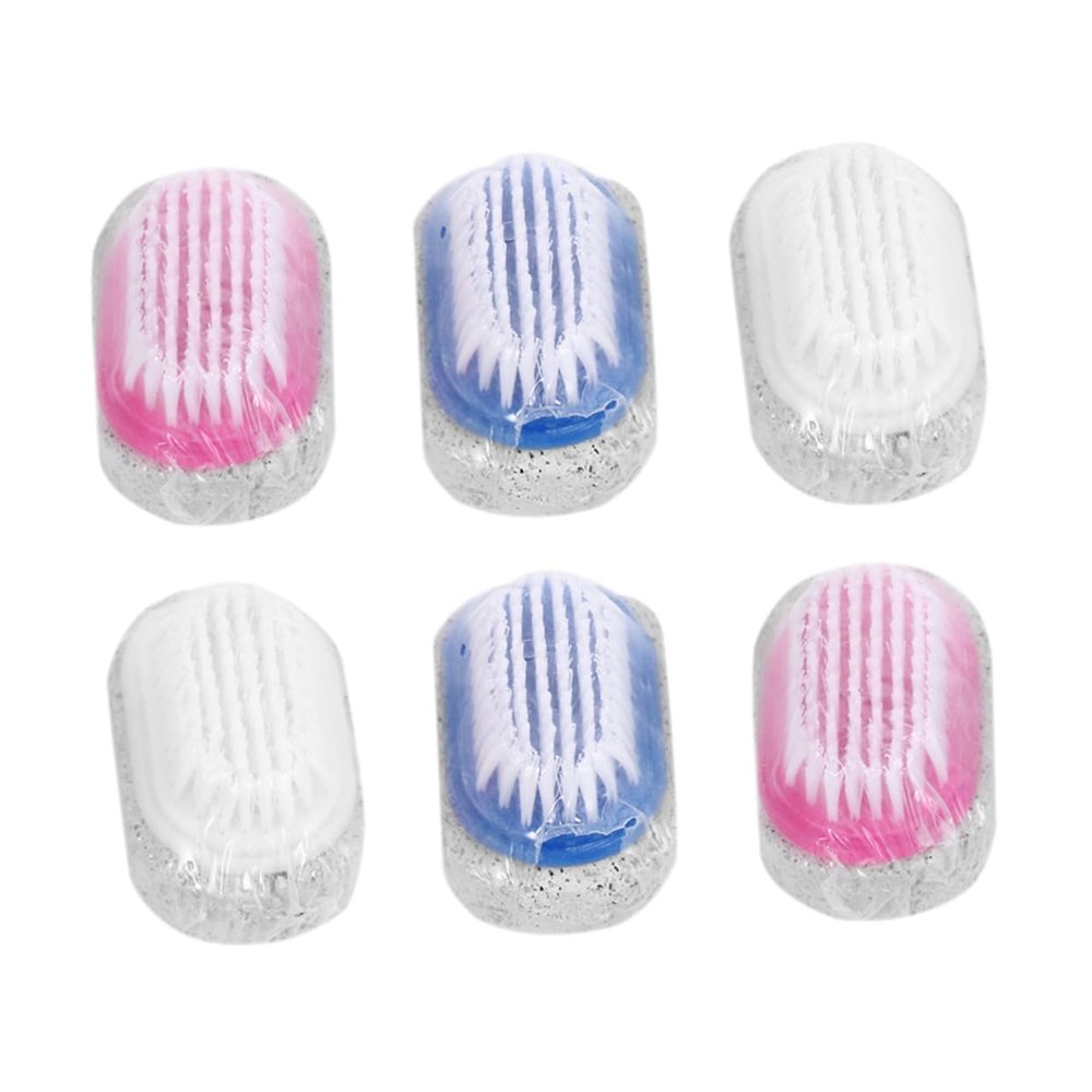 FRCOLOR 6pcs Double Sided Remove Stone Exfoliate Tool for Dead Skin Removal Natural Foot Scraping Plate with Fine Workmanship Efficient Foot Beauty Brush Random Color