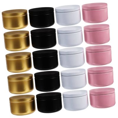Cabilock 20pcs Aluminum Storage Containers Lightweight Cosmetic Jars for Crafts Makeup Samples Pills and Party Favors