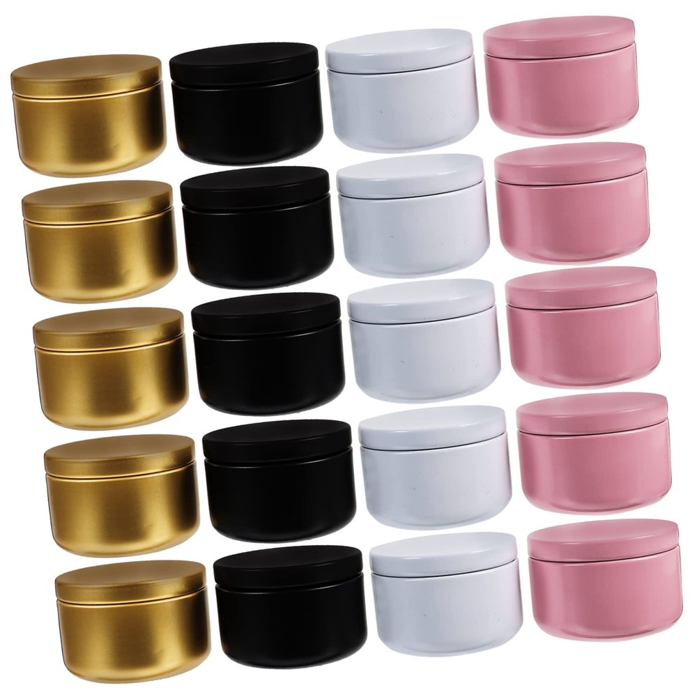 Cabilock 20pcs Aluminum Storage Containers Lightweight Cosmetic Jars for Crafts Makeup Samples Pills and Party Favors