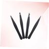Beavorty 4pcs Eyebrow Tweezer Kit Professional Stainless Steel with Flat Pointed Tips for Precision Grooming Travel Friendly Storage Bag Included Black view 4