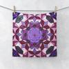 Bohemian Synthetism Floral Face Towel Spa Gift for Her Bathroom Decor Yoga Essential Art Print Towel Mitzisniftis Designed view 3