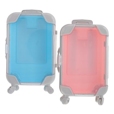 Beaupretty 2pcs Mini Suitcase Eyelash Storage Box Cute Luggage Design for Makeup False Eyelashes Compact Storage for Boys and Girls Travel and Cosmetic Organization