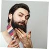 FRCOLOR Beard Brush for Men Multi-function Grooming Tool Horsehair Abs for Travel Business view 2