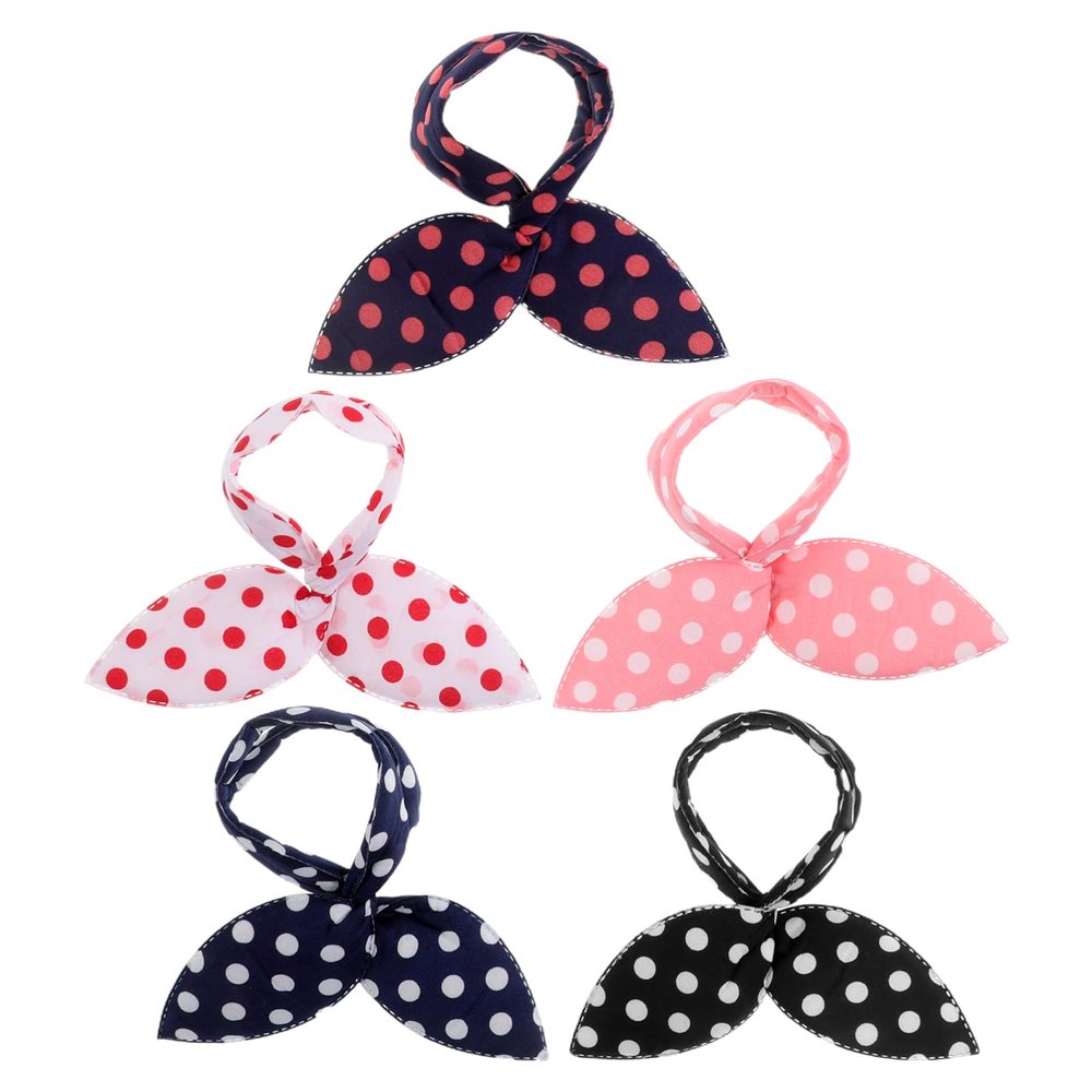 FRCOLOR 5pcs French Dot Hair Bun Maker Tools Elegant Bun Shaper for Women Girls Comfortable Hair Styling Accessories Design