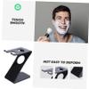 OATIPHO Acrylic Beard Brush Holder and Stand for Shaving Brush and Safety Portable and Elegant Storage for Home and Travel view 3