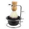 GALPADA 1Set Shaving Brush with Soft Bristles Stylish Bowl and Stainless Steel Stand for Men for Home Use and Wet Shaving Experience view 1