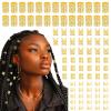 120Pcs Gold Hair Rings for Braids, Gold Hair Ring for Girls Women, Non-Piercing Cuffs & Rings for Dreadlock & Festival Hairstyles view 1