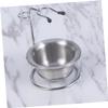 Healvian Shaving Stand Bowl for Men Organized Shaving Brush Holder Stand Fit for Brushes Silver Finish view 3