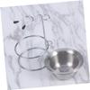 Healvian Shaving Stand Bowl for Men Organized Shaving Brush Holder Stand Fit for Brushes Silver Finish view 4