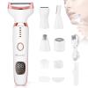 Electric Shaver Razors for Women - 5 in 1 Bikini Trimmer for Women Body Hair Trimmer Facial Hair Removal Cordless Rechargeable Body Shaver for Face Chin Arms Underarm Legs Arms Eyebrow view 1