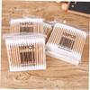 FOMIYES 500pcs Double Tipped Cotton Swabs with Sturdy Wooden Sticks Cotton Stick Swabs for Personal Care and Makeup of Each view 4