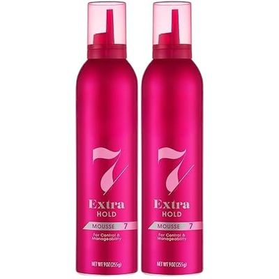 Extra Hold Mousse for Curly Hair, Wavy, All Hair Types, Moisturizing & Nourishing, Foam, Scented 9 oz (Pack of 2)