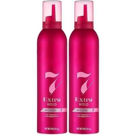 Extra Hold Mousse for Curly Hair, Wavy, All Hair Types, Moisturizing & Nourishing, Foam, Scented 9 oz (Pack of 2)