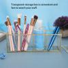 DIRBAK Makeup Tool Storage Rack Cosmetic Storage Box Transparent Display Holder Nail Art Tool Stand Desktop Makeup Holder for Beauty Enthusiasts Glass Alloy 26x7x9.2cm view 4