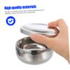 LIFKOME Stainless Steel Shaving Bowl Lid  Sturdy Foaming Soap Container for Men  for Barbershops and Home Use view 2