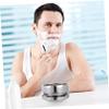 LIFKOME Stainless Steel Shaving Bowl Lid  Sturdy Foaming Soap Container for Men  for Barbershops and Home Use view 4