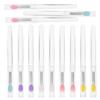 Beaupretty 12pcs Portable Lip Brush Cover Versatile Lip Gloss Applicator for Precise Application Soft Bristles for Comfortable Use Includes Tips for Makeup Enthusiasts view 1