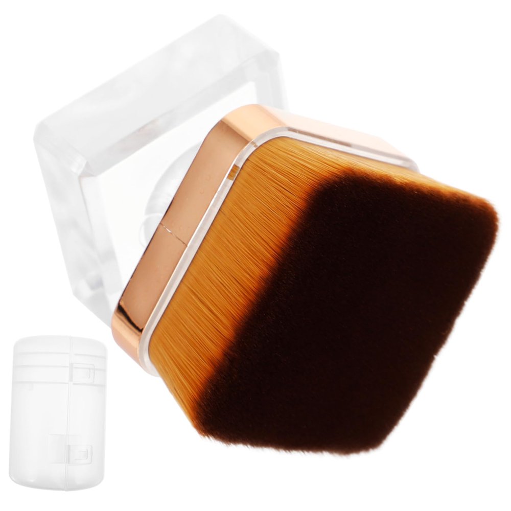 Beavorty Nail Cleaning Brush for Manicure and Pedicure Ergonomic Nail Brush for Dust Removal Portable Makeup Tool Mushroom Design and Case