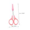 NIYANGLE 3pcs Stainless Tool Eyelash Curler Eyebrow Scissors Curved Straight Nose Hair Scissors Portable Makeup and Salon White view 2