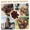 Baluue 5pcs Hair Net for Bun Elastic Hair Bun Cover Net Wire Mesh Mesh for Snoods for Women Invisible Ballet Snood view 3
