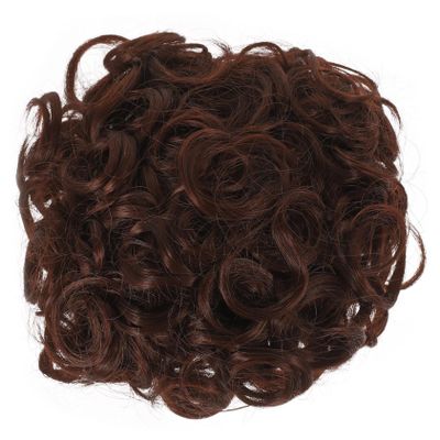 Beaupretty Fake Bun Hairpiece Curly Chignon Hair Bun Extension for Effortless Messy Updos High Temperature Elastic Band for Quick Styles and Volume Boost
