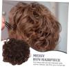 Beaupretty Fake Bun Hairpiece Curly Chignon Hair Bun Extension for Effortless Messy Updos High Temperature Elastic Band for Quick Styles and Volume Boost view 3