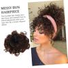 Beaupretty Fake Bun Hairpiece Curly Chignon Hair Bun Extension for Effortless Messy Updos High Temperature Elastic Band for Quick Styles and Volume Boost view 4
