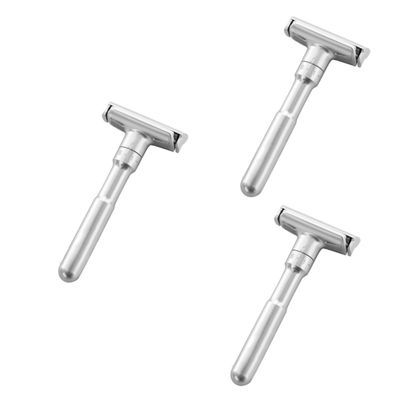 Beaupretty 3pcs Adjustable Razor Stand Holder Double-sided Men Razor Manual Shaving Machine Blades for Home Travel
