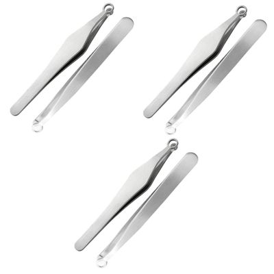 GALPADA 6pcs Nose Hair Trimmer and Tweezers Manual Grooming Tools for Safe and Precise Nose Hair Removal and Easy to Use for Personal Salon Use