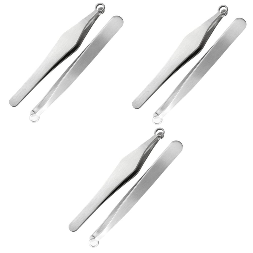 GALPADA 6pcs Nose Hair Trimmer and Tweezers Manual Grooming Tools for Safe and Precise Nose Hair Removal and Easy to Use for Personal Salon Use