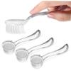 BATHVEVE 3Pcs Ergonomic Nail Cleaning Brush Long Handle Exfoliator Scrubber for Manicure Household Cleaning Durable Nail Scrubber for Dirt Dead Skin Removal view 1