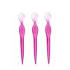 BATHVEVE 3Pcs Portable Stainless Steel Eyebrow Razors Lightweight Eyebrow Trimmers for Precision Shaping Non Slip Grip Beauty Tools for Women for Travel Transparent Red view 1