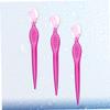 BATHVEVE 3Pcs Portable Stainless Steel Eyebrow Razors Lightweight Eyebrow Trimmers for Precision Shaping Non Slip Grip Beauty Tools for Women for Travel Transparent Red view 2