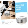 ARTSEWPLY Stainless Steel Shaving Bowl Lid Sturdy Foam Container for Men Shaving Soap Bowl for Easy Lathering Accessory for Grooming view 2