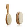 BATHVEVE 1Pc Comfortable Oval Wool Shower Brush Natural Hairdressing Brush for Gentle Scalp Cleaning Ergonomic Design for Easy Use Durable Wool Material White view 1