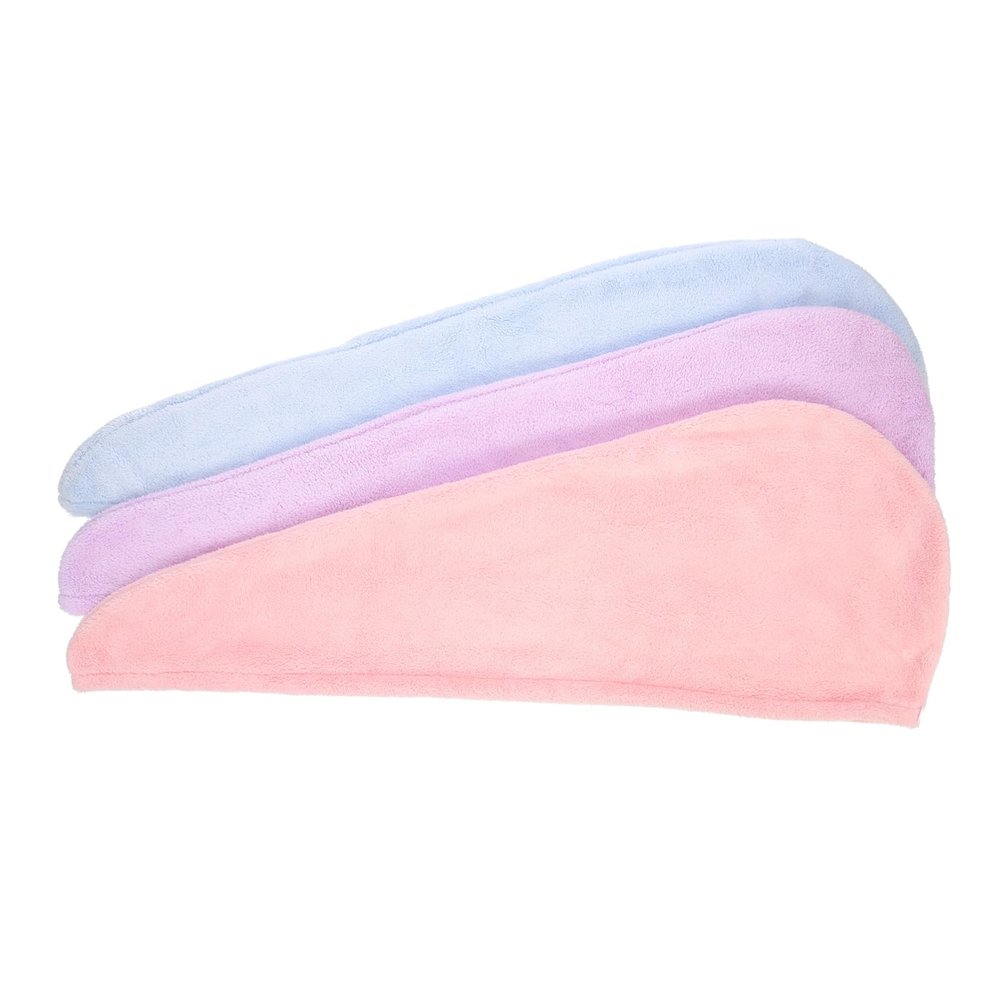 ARTSEWPLY 3pcs Microfiber Hair Towel Wraps for Women Quick Drying Anti-Frizz Soft Coral Fleece Hair Drying Caps for Curly and Thick