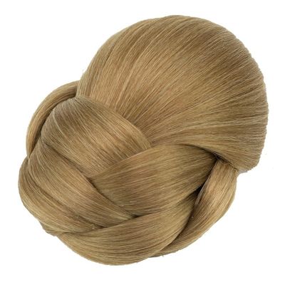 Hair Bun Women's Synthetic Braided Chignon Clip,In Fake Hair Bun Cover Donut Style Curly Hair Ponytail Clip In(Dark gold)