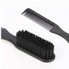 17 * 2.5cm Double-sided Comb Black Small Beard Styling Shave Beard Brush Barber Vintage Cleaning Brush,black,17 * 2.5cm view 2