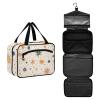Yoogain Boho Simple Style Sea Shell Stars hanging travel toiletry bag for women with hook, designer foldable shave kit for women traveling backpacking maleta para maquillaje L view 2